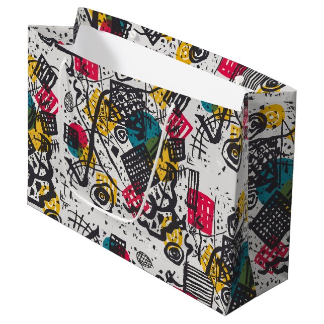 Grand Sac Cadeau Kandinsky Small Worlds V Classic Abstrait (Devant Angle)