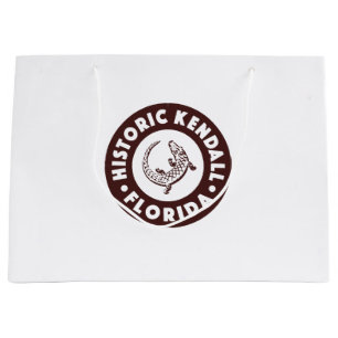 Grand Sac Cadeau Kendall Floride Cercle - Brun 