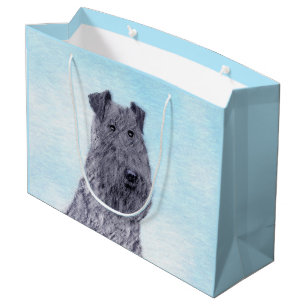 Grand Sac Cadeau Kerry Blue Terrier peinture mignonne Chien d'origi