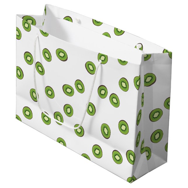 Grand Sac Cadeau Kiwi (Devant Angle)