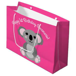 Grand Sac Cadeau Koala Bear Cute Kid Anniversaire