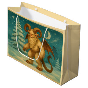 Grand Sac Cadeau Krampus vieilli