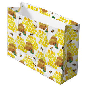 Grand Sac Cadeau La chenille affamée Sauvez le Motif des abeilles