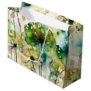 Grand Sac Cadeau La dentelle et les bulles de la reine Anne Abstrai