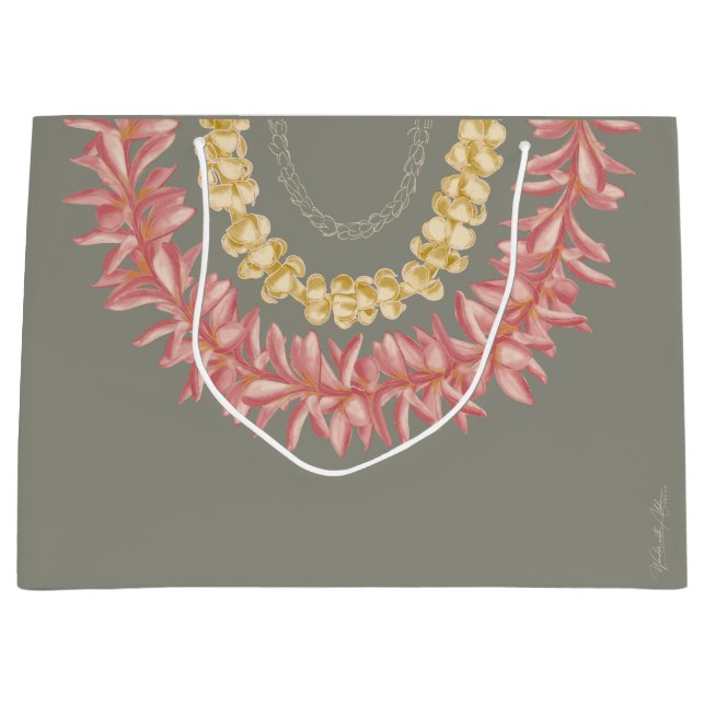 Grand Sac Cadeau La Lei par Wander With Aloha (Devant)