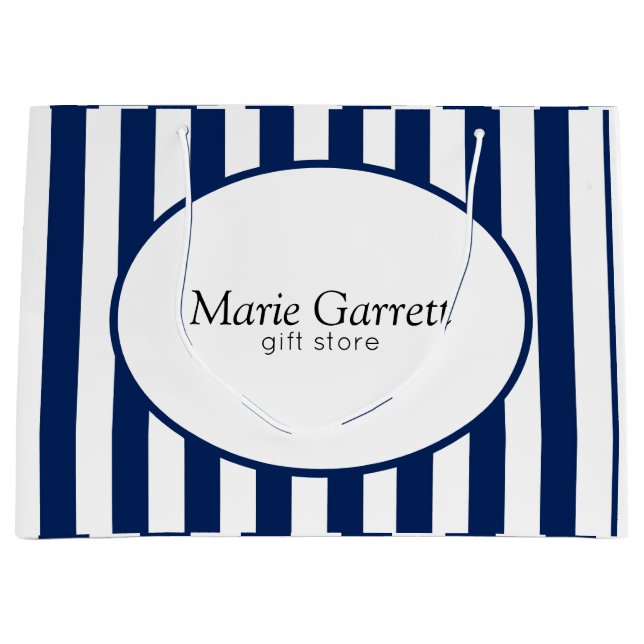 Grand Sac Cadeau La Marine Classique : des frappes personnalisées (Devant)