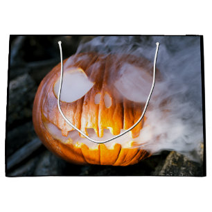 Grand Sac Cadeau La tête Jack-o-Lantern d'un cavalier sans tête