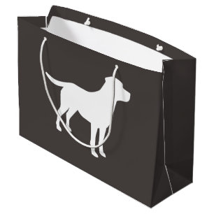 Grand Sac Cadeau Labrador Baby shower de chien Laboratoire gris Neu