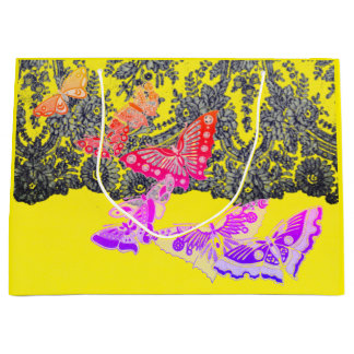 Grand Sac Cadeau LACE ET BOUTEILLES DE Sac-Cadeau