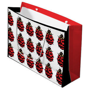 Grand Sac Cadeau Ladybug Red Black Insect Ladybug