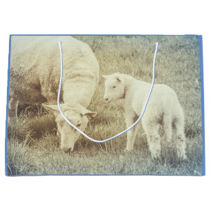 Grand Sac Cadeau Lamb Bébé Animaux Moutons