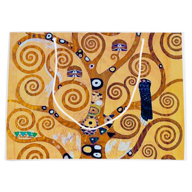 Grand Sac Cadeau L'arbre de vie (détail), Klimt (Devant)
