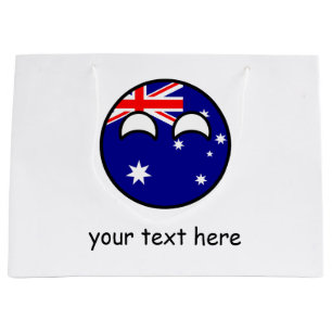 Grand Sac Cadeau L'Australie Geeky tendante drôle Countryball
