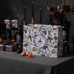 Grand Sac Cadeau Lavande Éffrayante Halloween Jardin des colibris