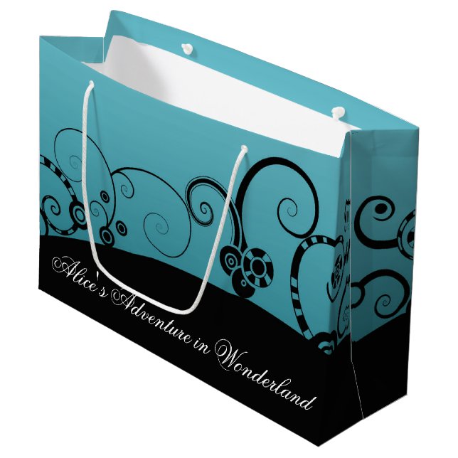 Grand Sac Cadeau L'aventure d'Alice au pays des merveilles (Devant Angle)
