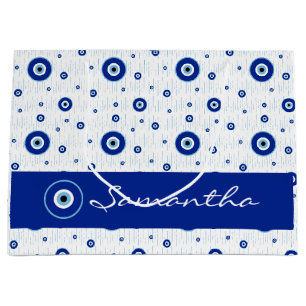 Grand Sac Cadeau Le charme traditionnel des yeux nazes bleus