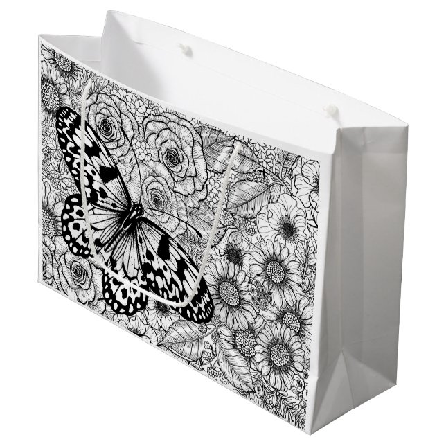 Grand Sac Cadeau Le jardin de cerf-volant en papier (Devant Angle)