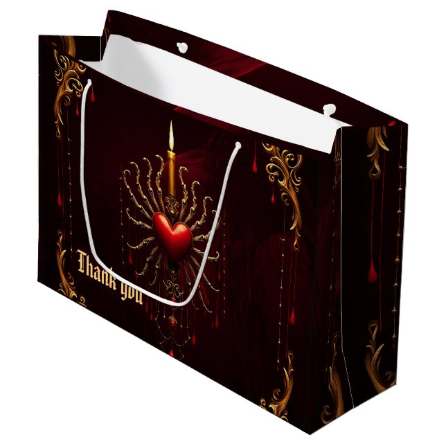 Grand Sac Cadeau Le magnifique art de l'élégance gothique. (Devant Angle)