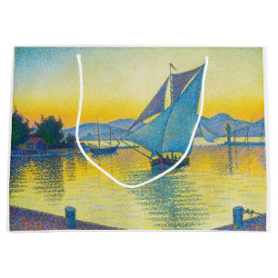 Grand Sac Cadeau Le port au coucher du soleil, Signac