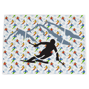 Grand Sac Cadeau Le skieur
