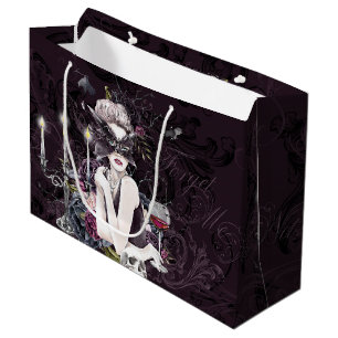 Grand Sac Cadeau Le Vampiress   Moody Gothic Vampy Glam Pale Peau