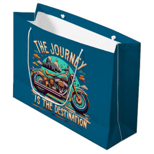 Grand Sac Cadeau Le voyage est la destination : la moto Vintage