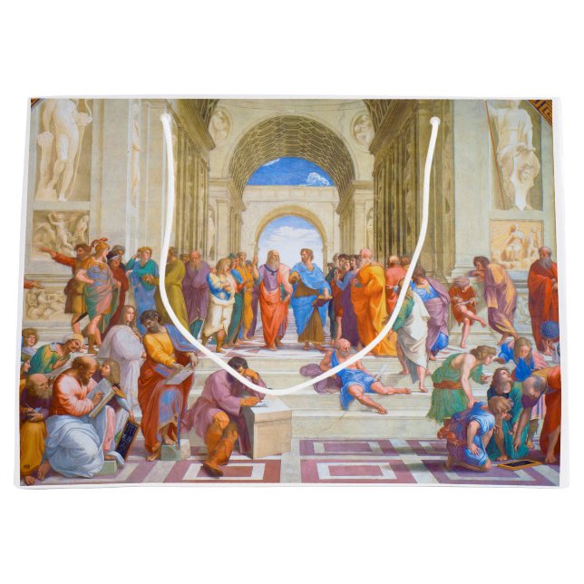 Grand Sac Cadeau L'école d'Athènes, Raphael (Devant)