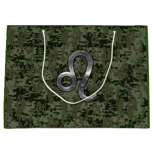 Grand Sac Cadeau Léo Zodiac Connexion Olive Green Camo numérique