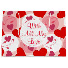 Les coeurs de la Saint Valentin en rouge et rose