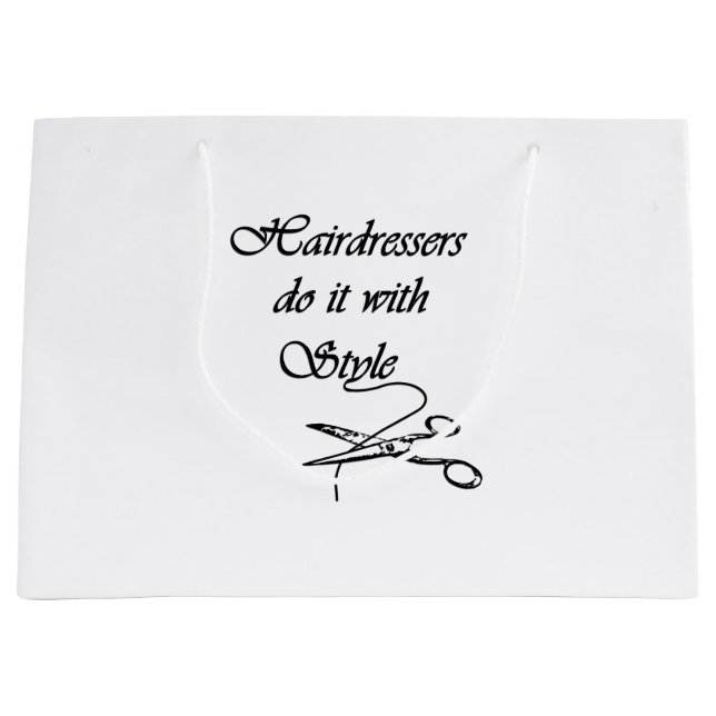 Grand Sac Cadeau Les Coiffeurs Le Font Avec Style (Devant)