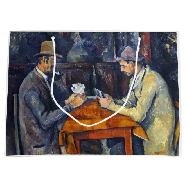 Grand Sac Cadeau Les Joueurs de cartes, Cézanne (Devant)