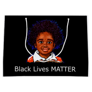 Grand Sac Cadeau Les Noirs Vivent Matt Famille Enfant Fils Racisme