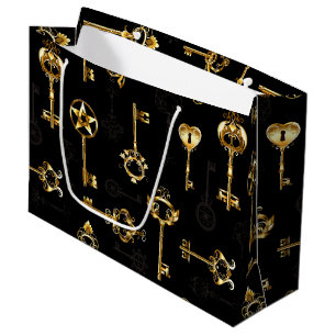 Grand Sac Cadeau Les Patters de Seamless avec Golden Keys