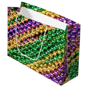 Grand Sac Cadeau Les perles de Mardi Gras