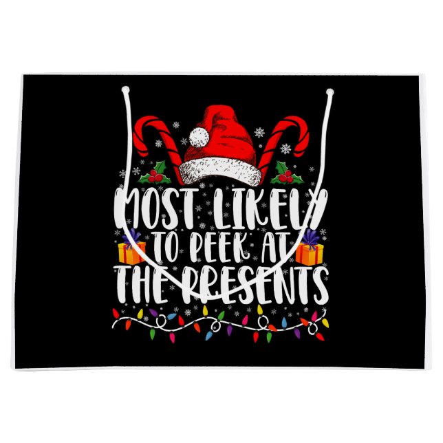 Grand Sac Cadeau Les Plus Susceptibles De Jeter Un Coup D'Oeil Aux  (Devant)