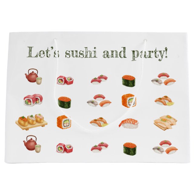 Grand Sac Cadeau Let’s sushi and party! (Devant)