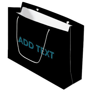 Grand Sac Cadeau Lettres éditées modifiables avec ombre portée