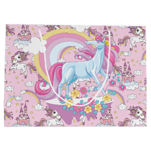 Grand Sac Cadeau Licornes Danseuses