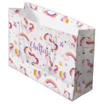 Licornes et Arc-en-ciel Aquarelle Fille Anniversai