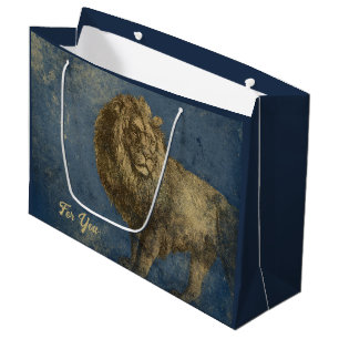 Grand Sac Cadeau Lion vintage