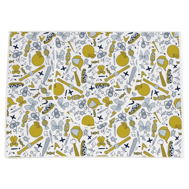 Grand Sac Cadeau Little Funny School Things (Devant)