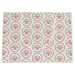 Grand Sac Cadeau Little Lamb Retro Cute Pastel