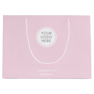 Grand Sac Cadeau Logo business Pink Blush Corporate bag