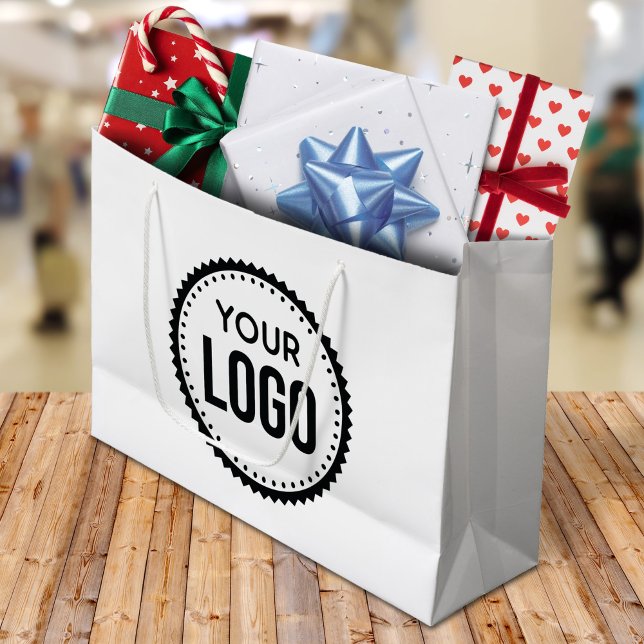 Grand Sac Cadeau Logo d'entreprise personnalisé (Créateur téléchargé)