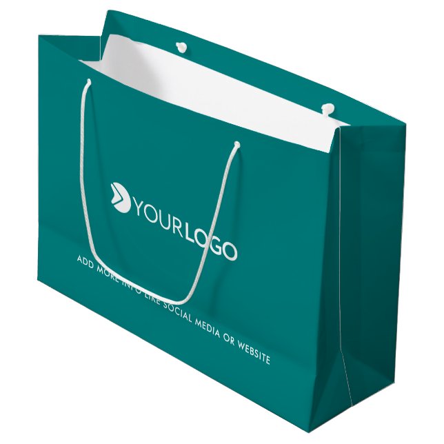 Grand Sac Cadeau Logo d'entreprise personnalisé cadeaux d'affaires  (Devant Angle)