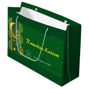 Grand Sac Cadeau Logo personnalisé ou texte Ramadan   EID