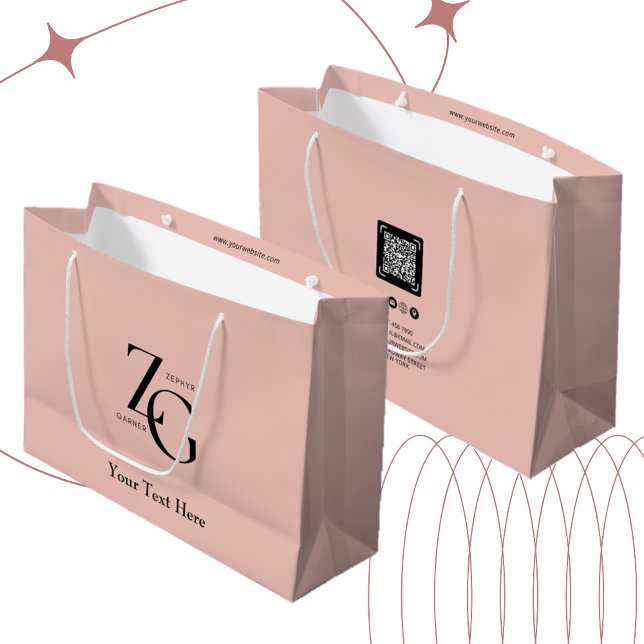 Grand Sac Cadeau Logo personnalisé tendance pour les entreprises |  (Créateur téléchargé)