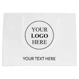 Grand Sac Cadeau Logo Promotionnel Personnalisé – Aucune Commande M