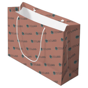 Grand Sac Cadeau Logo promotionnel/personnalisé commercial Brown