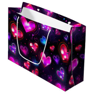 Grand Sac Cadeau Love in Motion : Coeurs de la Saint Valentin